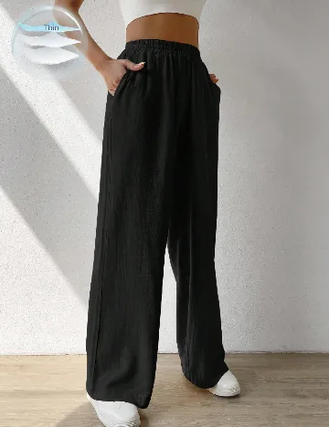 Pantaloni SHEIN, negru Negru