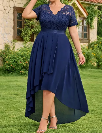 Rochie lunga SHEIN CURVE, bleumarin Albastru
