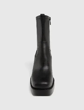 Botine Stradivarius, negru Negru