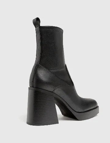 Botine Stradivarius, negru Negru