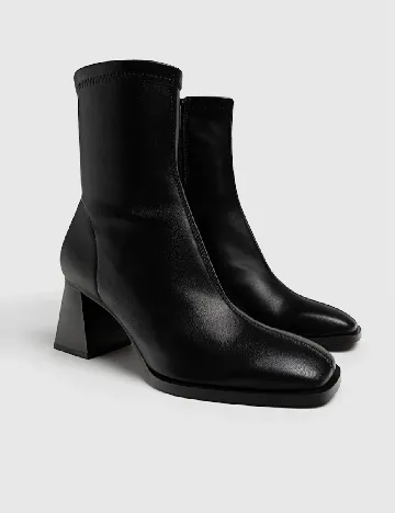 Botine Stradivarius, negru Negru