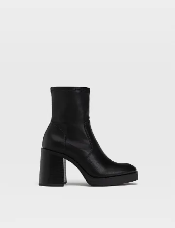 Botine Stradivarius, negru Negru