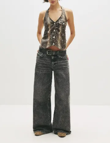 Top Pull&Bear, animal print Animal print
