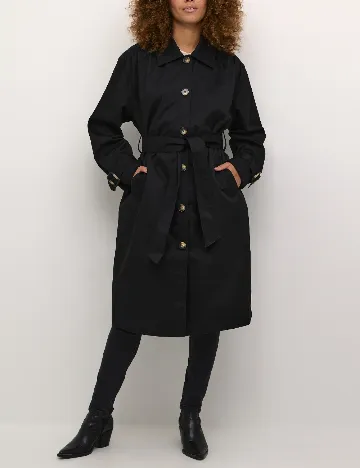 Trench Kaffe, negru Negru