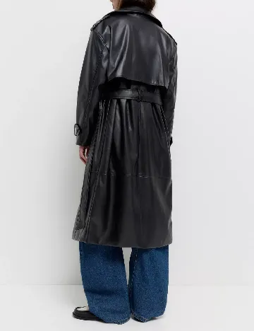 Trench Pull&Bear, negru Negru