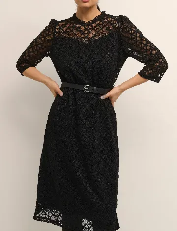 Rochie medie Cream, negru Negru