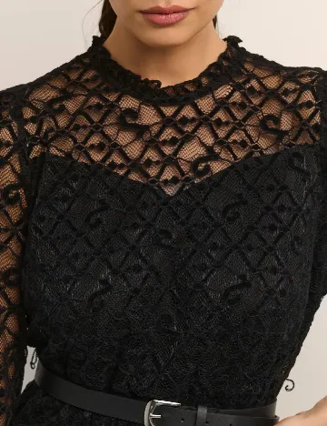 Rochie medie Cream, negru Negru