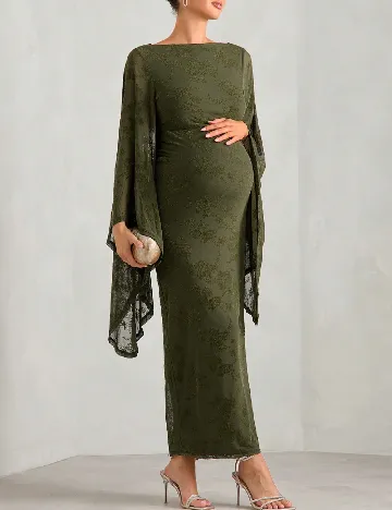 Rochie lunga SHEIN Maternity, verde Verde
