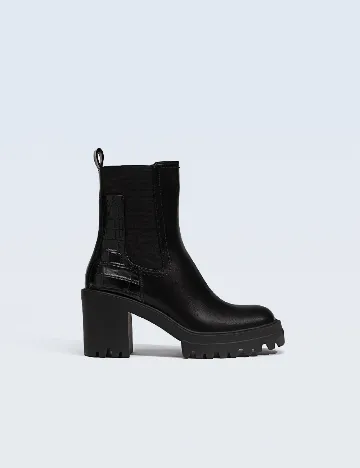 Botine Stradivarius, negru Negru