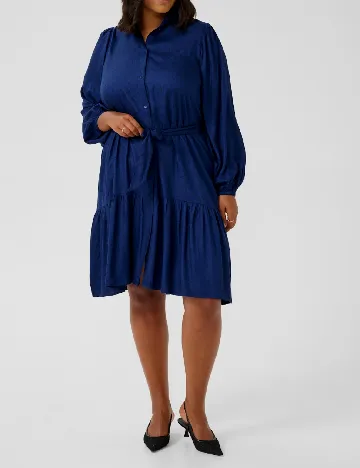Rochie scurta Kaffe, albastru Albastru