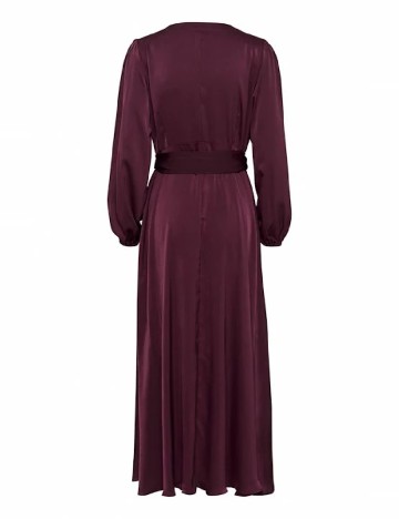 Rochie lunga Cream, visiniu
