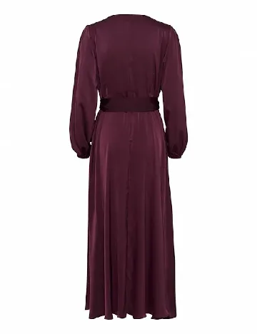 Rochie lunga Cream, visiniu Rosu