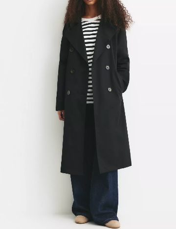 Trench Pull&Bear, negru
