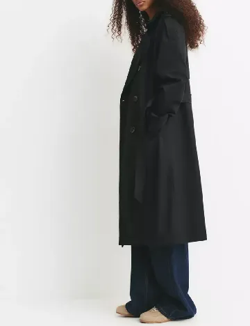 Trench Pull&Bear, negru Negru