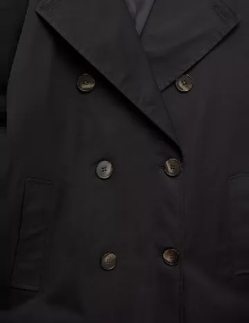 Trench Pull&Bear, negru Negru