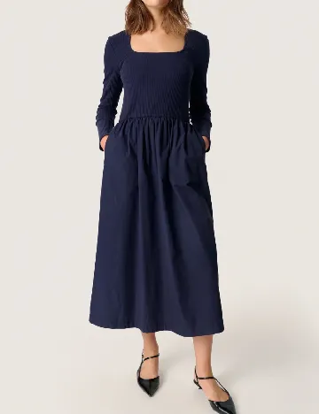 Rochie medie Soaked In Luxury, bleumarin Albastru