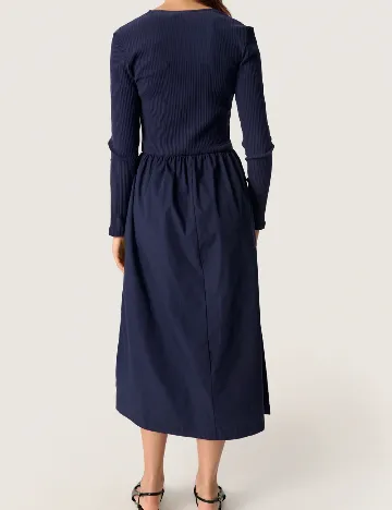 Rochie medie Soaked In Luxury, bleumarin Albastru