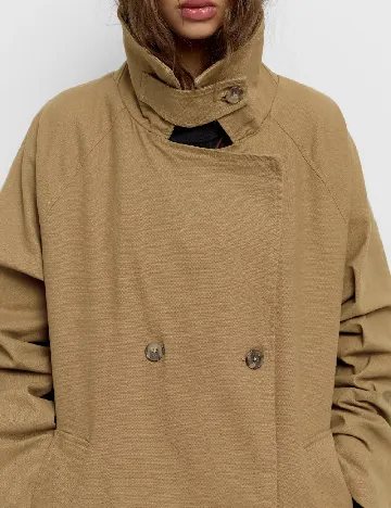 Trench Pull&Bear, maro deschis Maro