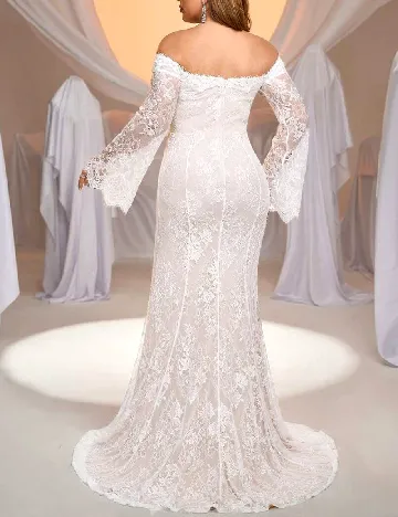 Rochie lunga SHEIN CURVE, alb Alb