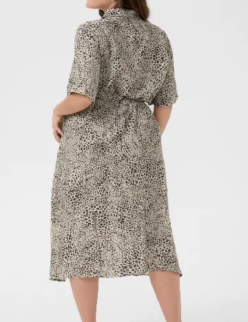 Rochie medie Kaffe Curve, bej Crem