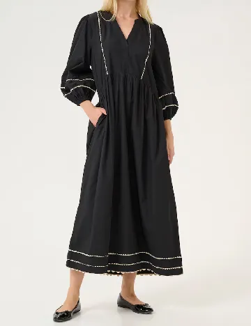 Rochie lunga Culture, negru Negru