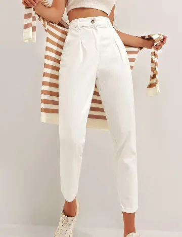 Pantaloni SHEIN, alb Alb