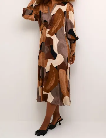 Rochie medie Culture, mix culori Mix culori