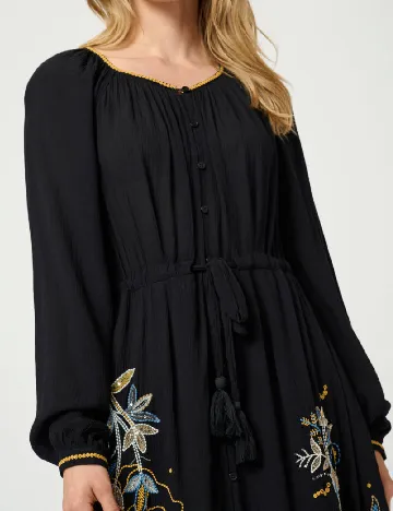 Rochie medie Cream, negru Negru