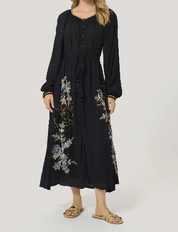 Rochie medie Cream, negru Negru