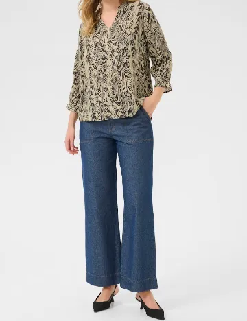 Bluza Kaffe, crem/negru Crem