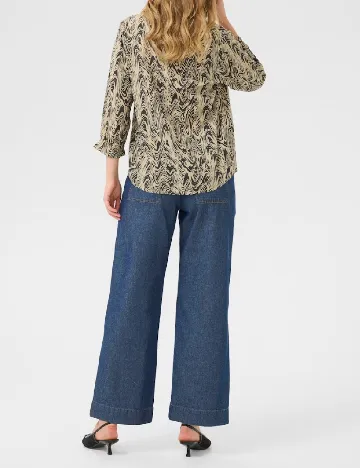 Bluza Kaffe, crem/negru Crem