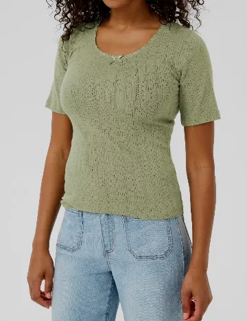 Tricou Kaffe, verde Verde
