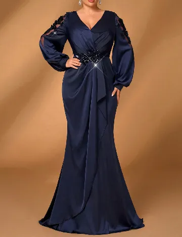 Rochie lunga SHEIN CURVE, bleumarin inchis Albastru