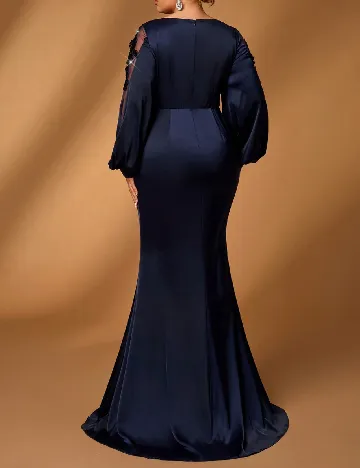 Rochie lunga SHEIN CURVE, bleumarin inchis Albastru
