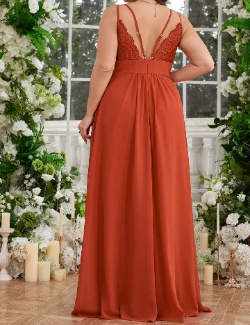 Rochie lunga SHEIN CURVE, caramiziu Portocaliu