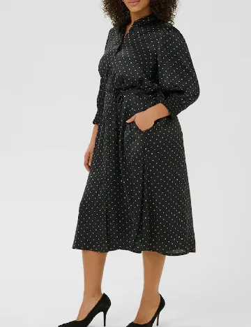 Rochie medie Kaffe Curve, negru Negru
