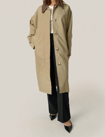 Trench Soaked In Luxury, kaki