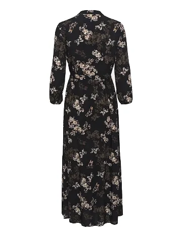 Rochie lunga Cream, negru Negru