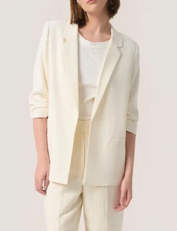 Blazer Soaked In Luxury, ecru Alb