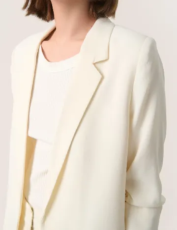 Blazer Soaked In Luxury, ecru Alb