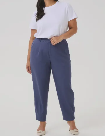 Pantaloni Kaffe Curve, albastru Albastru
