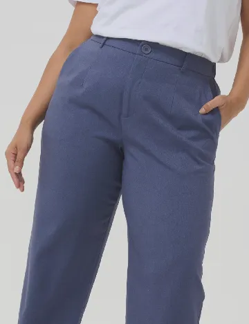 Pantaloni Kaffe Curve, albastru Albastru