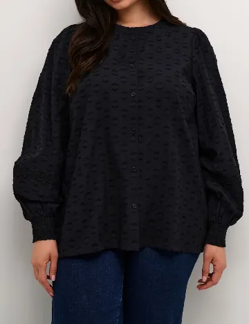 Camasa Kaffe Curve, negru Negru