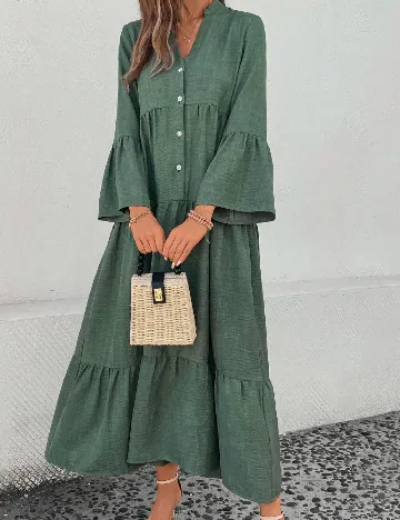 Rochie lunga SHEIN, verde Verde