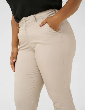 Pantaloni Kaffe Curve, bej Crem