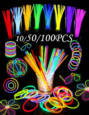 Set 100 bratari luminoase SHEIN, mix culori