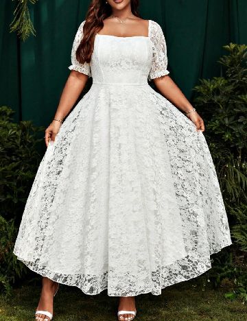 Rochie lunga SHEIN CURVE, alb