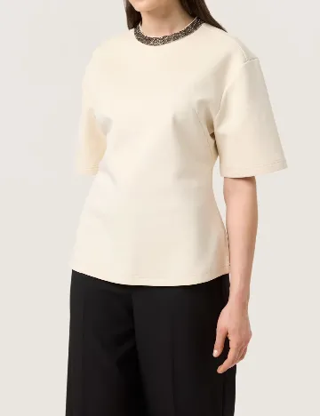 Tricou Soaked In Luxury, crem Crem