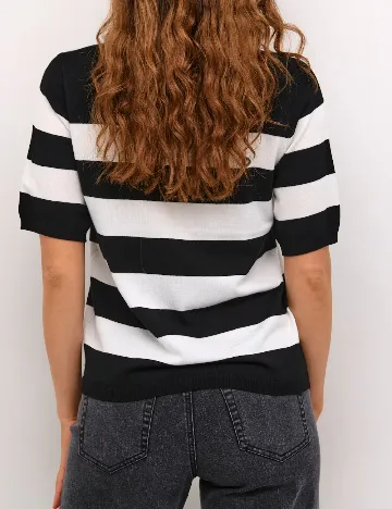 Bluza Kaffe, alb/negru Negru