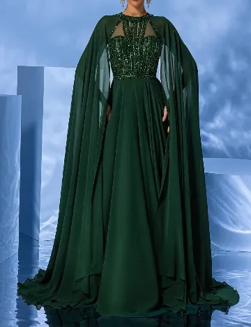 Rochie lunga Giffniseti, verde inchis Verde